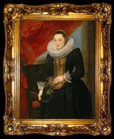 framed  Anthony Van Dyck Portrait of a Lady, ta009-2